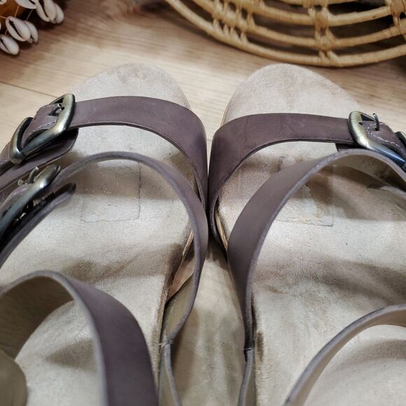 Dansko Women's 7/37 Lou Sandal EVA Burnished Leather Open Toe Buckle Comfort - Picture 13 of 15